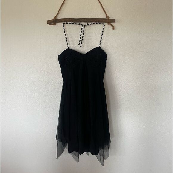 Black embellished mini dress - Picture 1 of 3